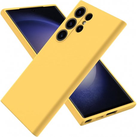 Samsung Galaxy S24 Ultra S928 Silicone Case Full Camera Protection Yellow