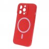 IPhone 12 Pro Max Silicone Case Full Camera Protection With MagSafe Red