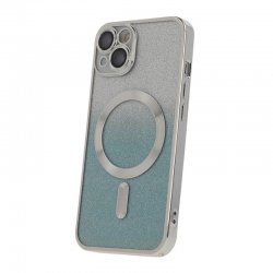 IPhone 12 Pro Max Glitter Case Full Camera Protection With MagSafe Silver Blue