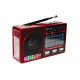 Golon RX-8866BT FM/AM/SW 1-6 8 Bands Radio & LED Torch Red
