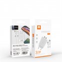 WUW T55 Lightning USB Charger 3.1A Cable 1M White