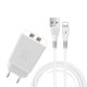 WUW T55 Lightning USB Charger 3.1A Cable 1M White