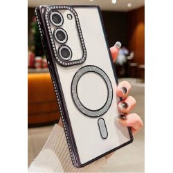 Samsung Galaxy A55 A556 5G Luxury Diamond MagSafe Case Black