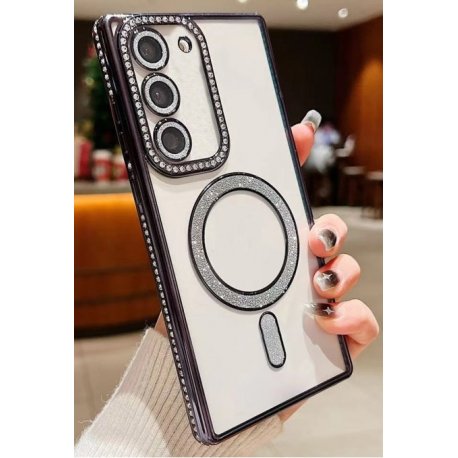Samsung Galaxy A55 A556 5G Luxury Diamond MagSafe Case Black