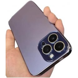 IPhone 14 Electroplated Matte Acrylic Tempered Glass Case Purple
