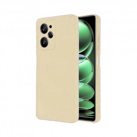 Xiaomi Redmi 12 Silicone Case Full Camera Protection Beige