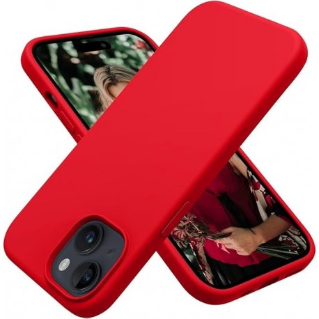 IPhone 15 Silicone Case Red