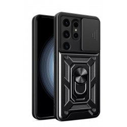 Samsung Galaxy S23 Ultra Finger Ring Kickstand Armor Black