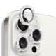 IPhone 16 Pro Max/16 Pro Ring Camera Protective Tempered Glass Glitter Silver