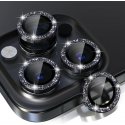 IPhone 16 Pro Max/16 Pro Ring Camera Protective Tempered Glass Glitter Black