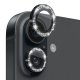 IPhone 16/16 Plus Ring Camera Protective Tempered Glass Glitter Black