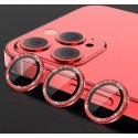 IPhone 16 Pro/16 Pro Max Ring Camera Protective Tempered Glass Glitter Red