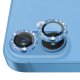 IPhone 16/16 Plus Ring Camera Protective Tempered Glass Glitter Blue