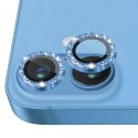 IPhone 16/16 Plus Ring Camera Protective Tempered Glass Glitter Blue