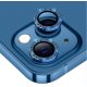 IPhone 16/16 Plus Ring Camera Protective Tempered Glass Glitter Dark Blue
