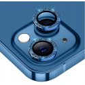 IPhone 16/16 Plus Ring Camera Protective Tempered Glass Glitter Dark Blue