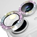 IPhone 16/16 Plus Ring Camera Protective Tempered Glass Glitter Multicolor