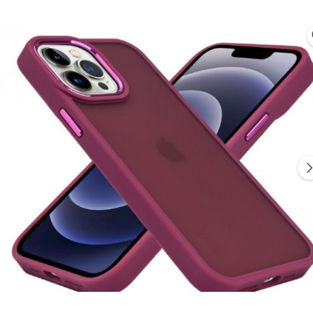 IPhone 16 Pro Max Ultra Hybrid Matte Back Cover Case Burgundy