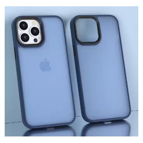 IPhone 16 Pro Ultra Hybrid Matte Back Cover Case Blue