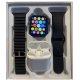 MBaccess S8 Ultra Smartwatch With 1 Extra Strap and Earbuds TWS Wireless Bluetooth Black