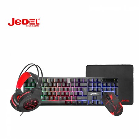 Jedel CP-01 Combo 4in1 Gaming Headset With Keyboard/ Mouse/ Pad
