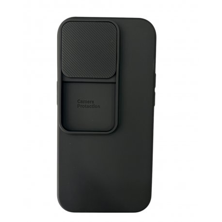 IPhone 14 Pro Silicone Case Sliding Protection Camera Lens Window Black