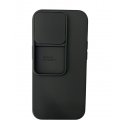 IPhone 14 Pro Silicone Case Sliding Protection Camera Lens Window Black