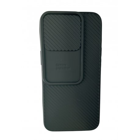 IPhone 13 Pro Silicone Case Sliding Protection Camera Lens Window Carbon Black