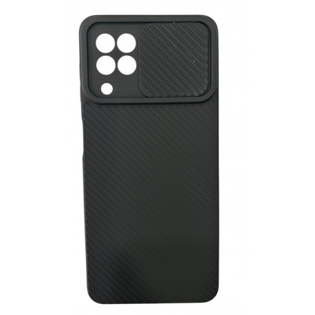 Samsung Galaxy S22 4G Silicone Case Sliding Protection Camera Lens Window Black
