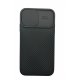 Iphone 12 Silicone Case Sliding Protection Camera Lens Window Carbon Black