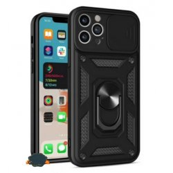 IPhone 16 Pro Finger Ring Kickstand Armor Black