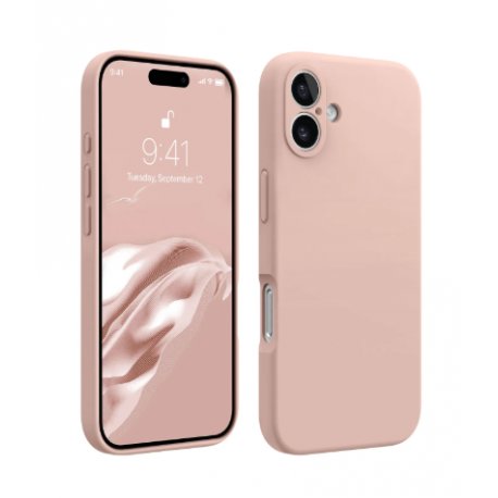 IPhone 16 Plus Silky And Soft Touch Silicone Cover Pink