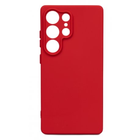 Samsung Galaxy S25 Ultra Silicone Case Full Camera Protection Red