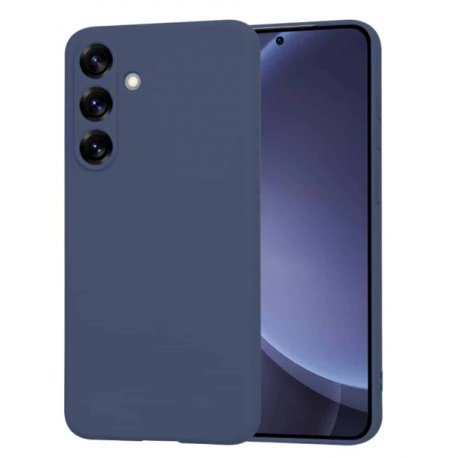Samsung Galaxy S25 Plus Silicone Case Full Camera Protection Dark Blue