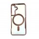 Samsung Galaxy S24 Silicone Case With Sidekick MagSafe Rosegold