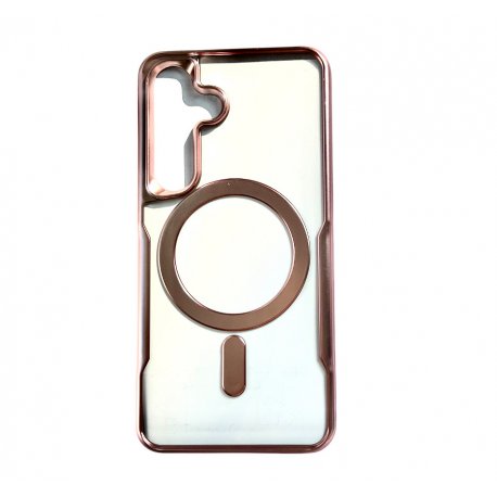 Samsung Galaxy S24 Silicone Case With Sidekick MagSafe Rosegold
