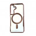 Samsung Galaxy S24 Silicone Case With Sidekick MagSafe Rosegold