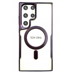 Samsung Galaxy S24 Ultra Silicone Case With Sidekick MagSafe Purple