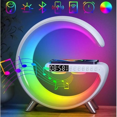 MBaccess G63 Smart Light Sound with Fast Charging Alarm Clock Black