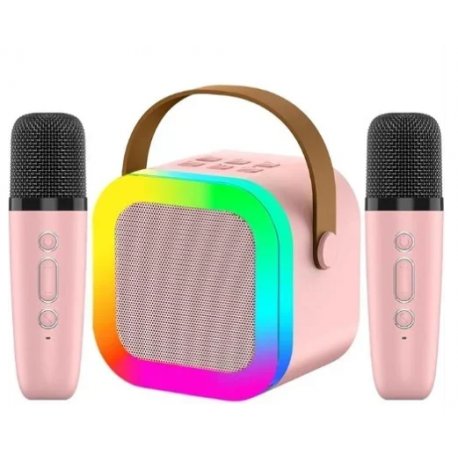 MBaccess K12 Karaoke Sound System With Two Microfones Pink