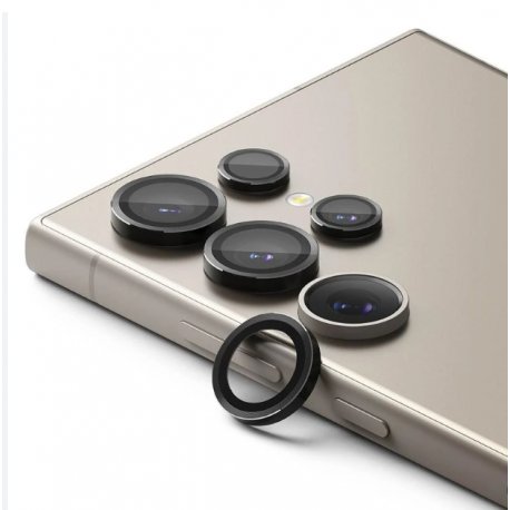 Samsung Galaxy S25 Plus Ring Camera Protective Tempered Glass Black