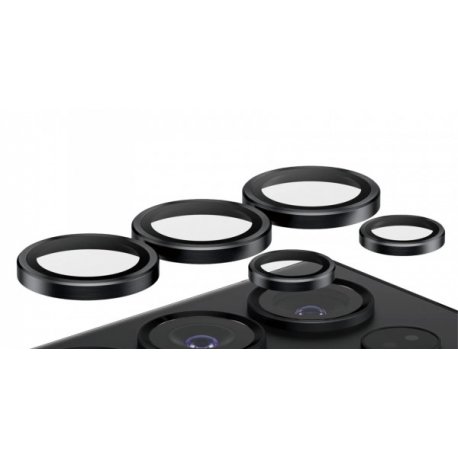 Samsung Galaxy S25 Ultra Ring Camera Protective Tempered Glass Black