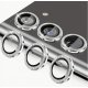 Samsung Galaxy S24 Ring Camera Protective Tempered Glass Glitter Silver