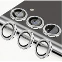 Samsung Galaxy S24 Ring Camera Protective Tempered Glass Glitter Silver