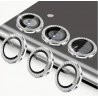Samsung Galaxy S25 Plus Ring Camera Protective Tempered Glass Glitter Silver