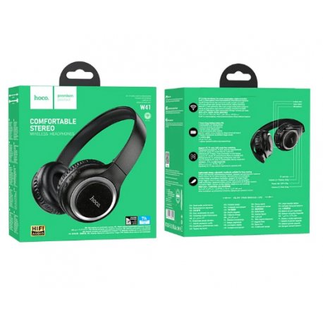 Hoco W41 Stereo Headphone With Mic Bluetooth 5.3 Earphone Music Headset Game Sport Headphone Black