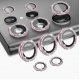 Samsung Galaxy S25 Ultra Ring Camera Protective Tempered Glass Glitter Pink