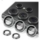 Samsung Galaxy S24 Ultra Ring Camera Protective Tempered Glass Glitter Silver