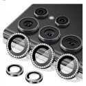 Samsung Galaxy S24 Ultra Ring Camera Protective Tempered Glass Glitter Silver