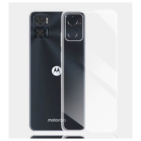 Motorola Moto E22 Silicone Case Full Camera Protection Transperant